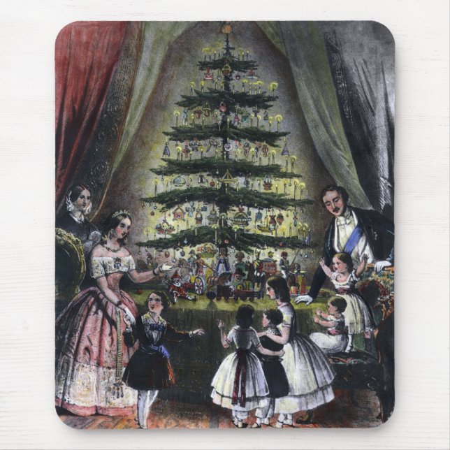 Queen Victoria's Christmas Tree Mouse Mat (Front)