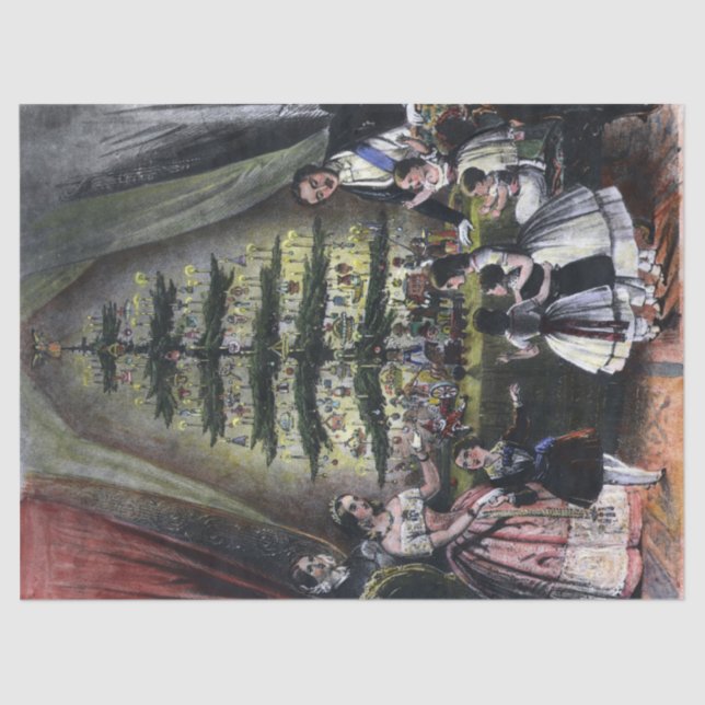 Queen Victoria's Christmas Tree Tissue Paper (Front)