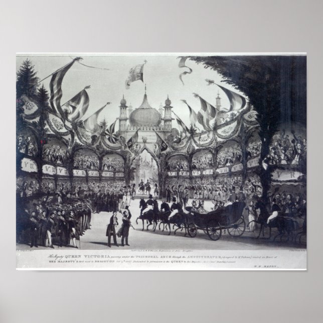 Queen Victoria's first visit to Brighton Poster (Front)