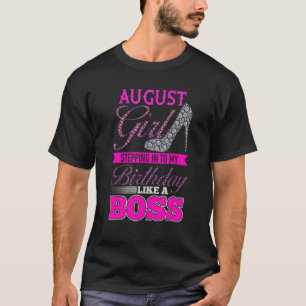 Queen Was Born In August Happy Birthday For Women T-Shirt