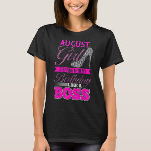 Queen Was Born In August Happy Birthday For Women T-Shirt