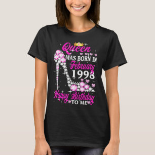 Queen Was Born In February 1998 25th Birthday High T-Shirt