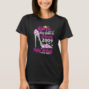 Queen Was Born In February 2009 14th Birthday High T-Shirt