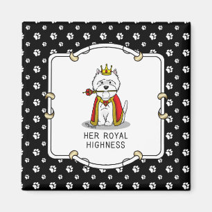 Queen Westie Dog West Highland White Terrier Magnet