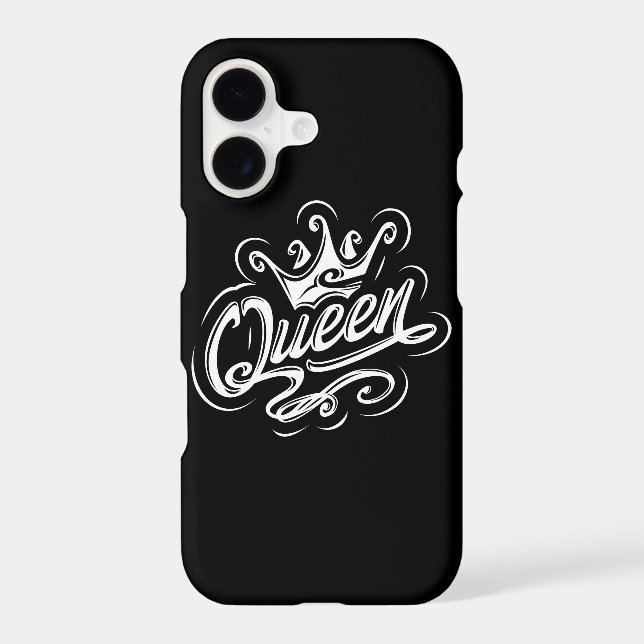 Queen With Crown, Typography Design (Back)