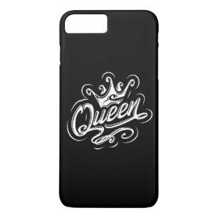 Queen With Crown, Typography Design iPhone 8 Plus/7 Plus Case