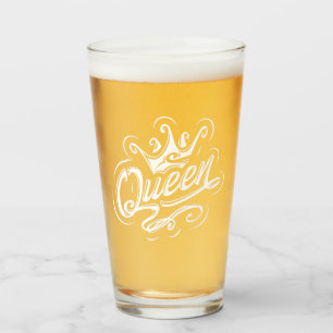 Queen With Crown, Typography Design Glass