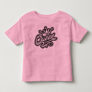 Queen With Crown, Typography Design Toddler T-Shirt