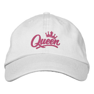 Queen With Crown Typography Embroidered Hat