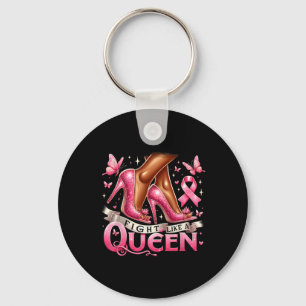 Queen Woman Fight Like A Queen Breast Cancer Aware Key Ring