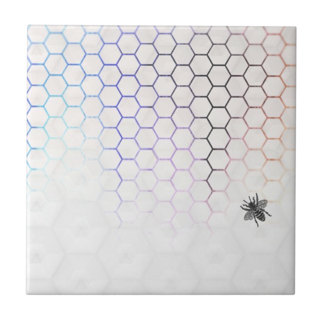 QueenBee in Colorfull HoneyComb Tile (Front)