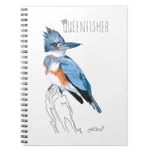 Queenfisher (Belted Kingfisher) Notebook