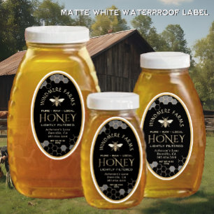 Queenline Honey 8/16/32oz Honeycomb Bee Vinyl