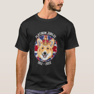 Queens 70th Platinum Jubilee Union Jack & Corgi Lo T-Shirt