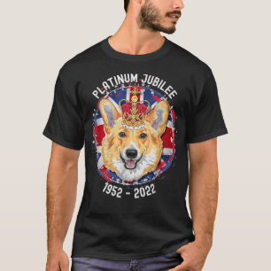 Queens 70th Platinum Jubilee Union Jack & Corgi Lo T-Shirt