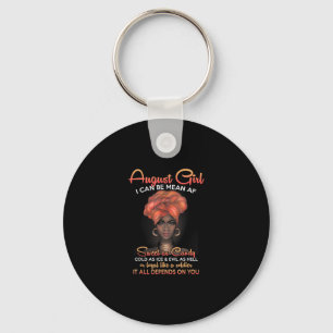 Queens Are Born In August Birthday Black Women Key Ring