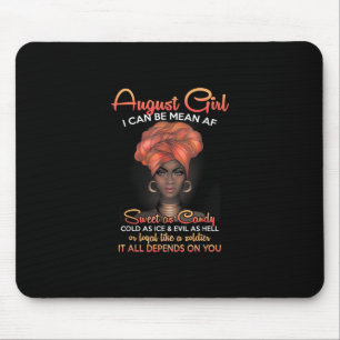 Queens Are Born In August Birthday Black Women Mouse Mat