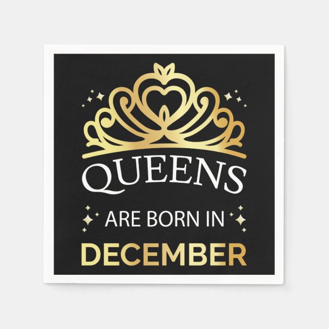 Queens Are Born In December I Napkin (Front)