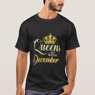 Queens Are Born In December Women Birthday Long Sl T-Shirt