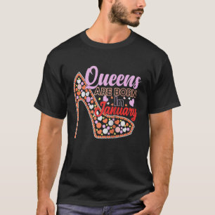 Queens Are Born In January Birthday Raglan T-Shirt
