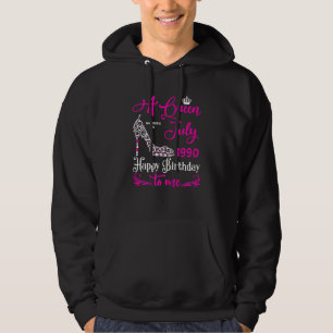 Queens Are Born In July 1990 32nd Birthday For Gir Hoodie