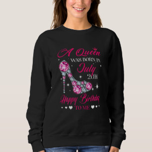 Queens Are Born In July 2016 6th Birthday For Girl Sweatshirt