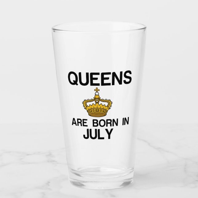 QUEENS ARE BORN IN JULY GLASS (Front)