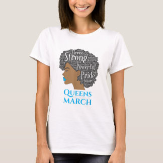 Queens Are Born In March Birthday Black Women T-Shirt