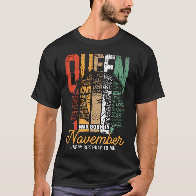 Queens Are Born In November For Women African T-Shirt (Front)