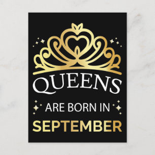 Queens Are Born In September I Postcard