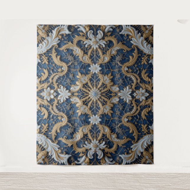 Queen's Bluish Embrace Tapestry (Front)
