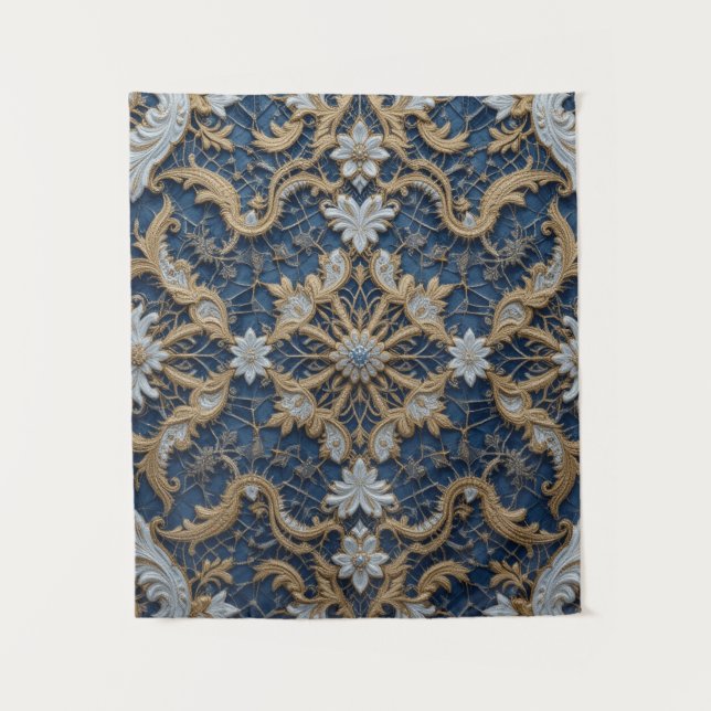Queen's Bluish Embrace Tapestry (Front)