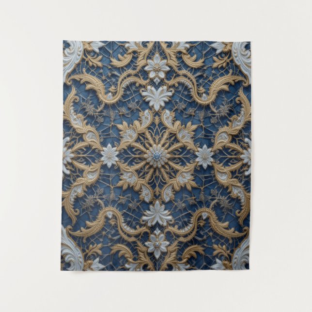 Queen's Bluish Embrace Tapestry (Front)