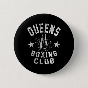 Queens Boxing Club - Vintage Distressed Boxer 6 Cm Round Badge