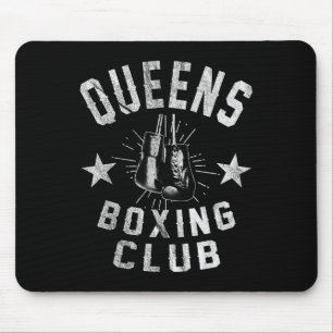Queens Boxing Club - Vintage Distressed Boxer Mouse Mat