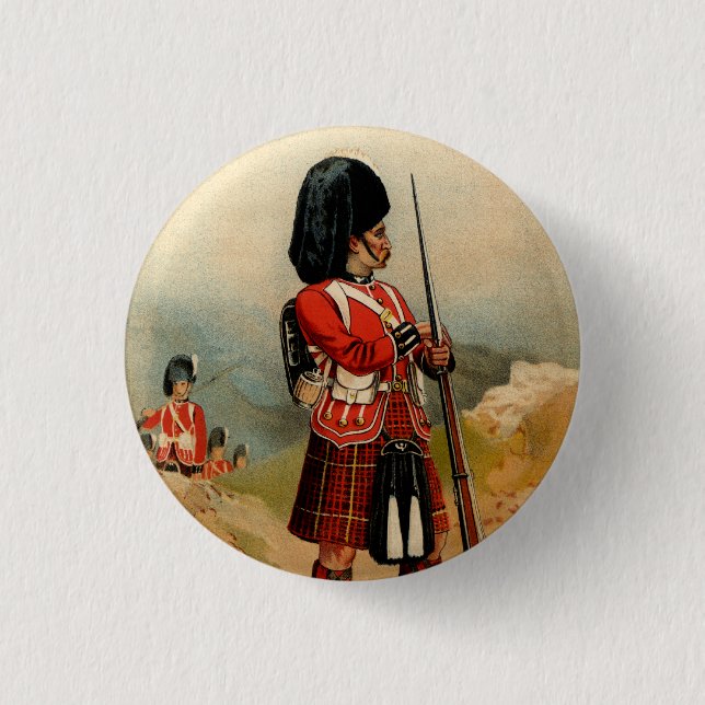 Queens Cameroon Highlanders 3 Cm Round Badge (Front)