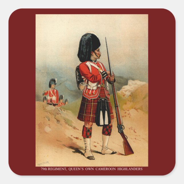 Queens Cameroon Highlanders Square Sticker (Front)