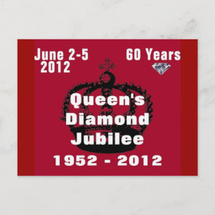 Queens Diamond Jubilee 1952-2012 Postcard