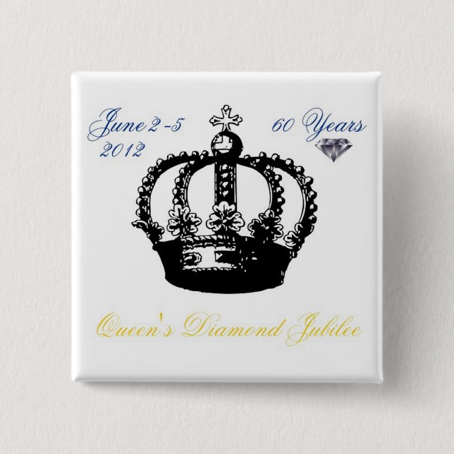 Queens Diamond Jubilee 2012 Button (Front)