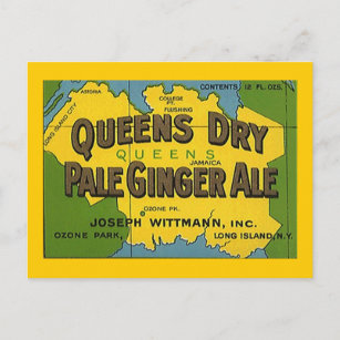Queens Dry Pale Ginger Ale Ozone Park POSTCARD