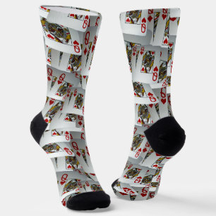 "Queen's Gambit: Scattered Pairs of Pocket Queens" Socks