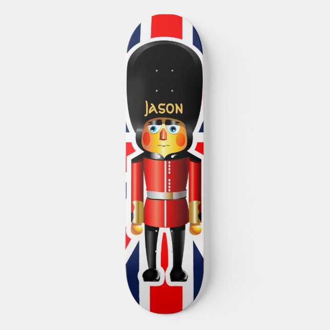 Queen's Guard Soldier Cartoon Skateboard (Front)