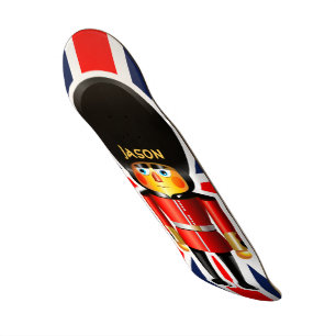 Queen's Guard Soldier Cartoon Skateboard