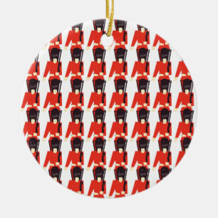 Queens Guard Soldiers Pattern Ceramic Tree Decoration