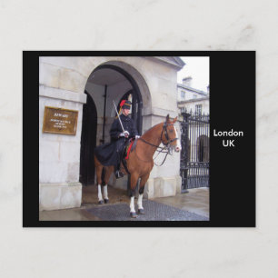 Queens guards,  London UK postcard