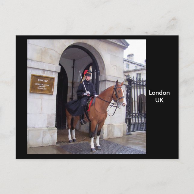 Queens guards,  London UK postcard (Front)