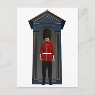 Queen's Guardsman In Shack Postcard
