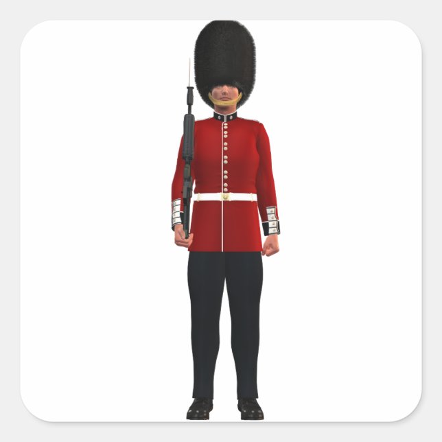Queen's Guardsman Square Sticker (Front)