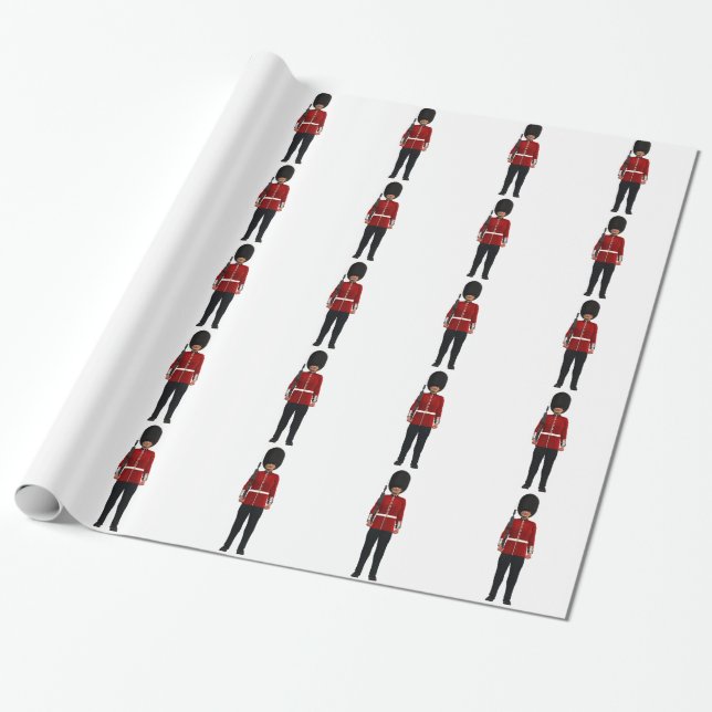 Queen's Guardsman Wrapping Paper (Unrolled)
