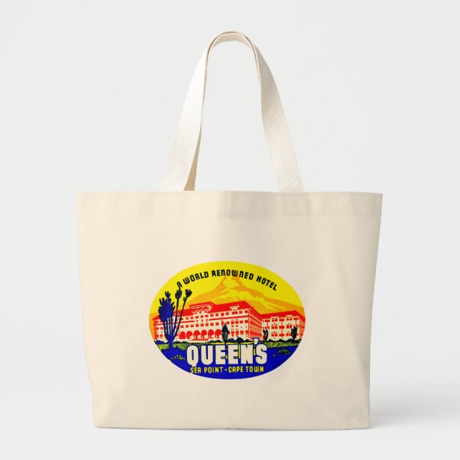 Queen's Hotel Seapoint Large Tote Bag (Front)
